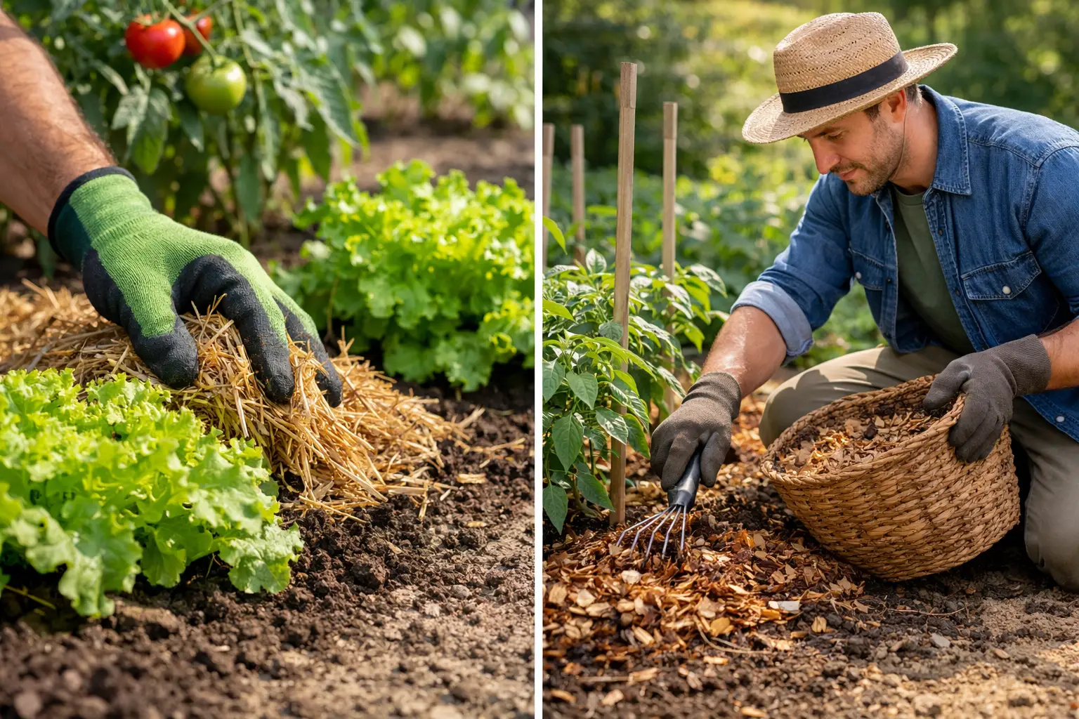 How to Mulch Vegetable Gardens the Right Way