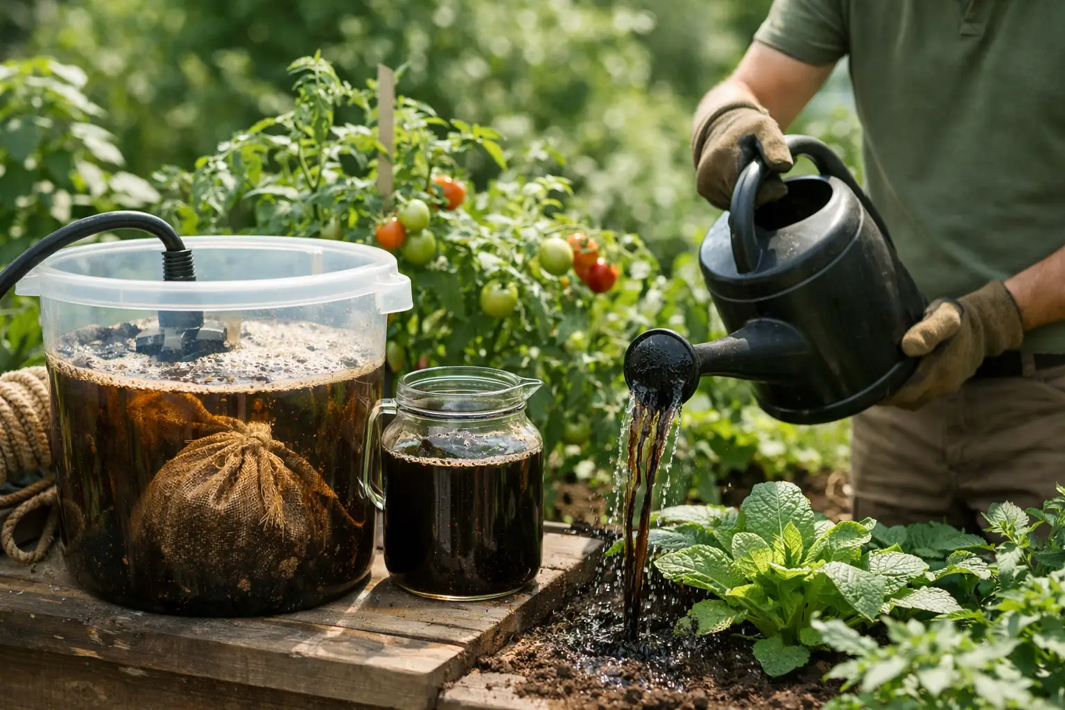 How to Make Compost Tea That Helps Plants