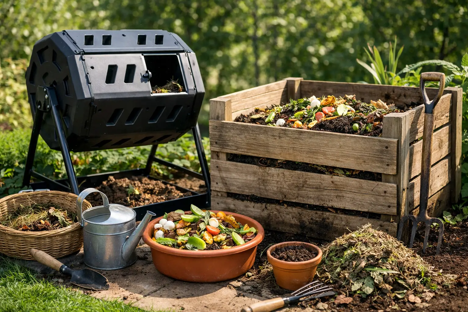 Beginner Compost Bin Setup Example That Works