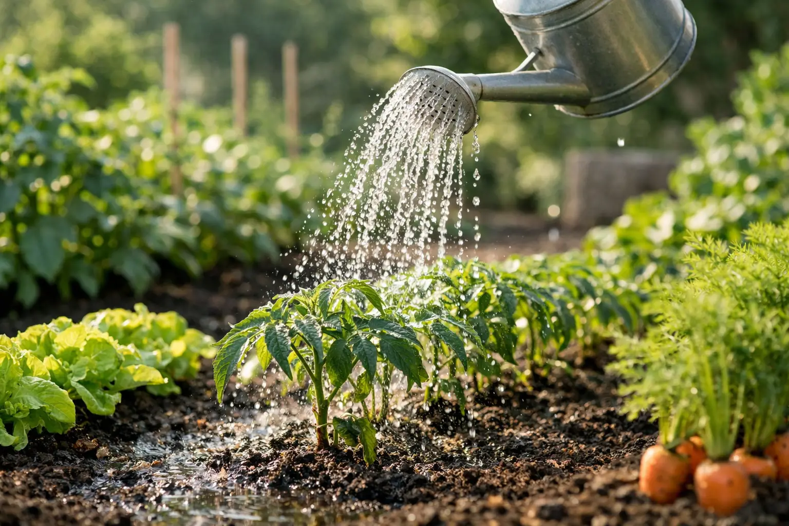When to Water Vegetable Garden Plants