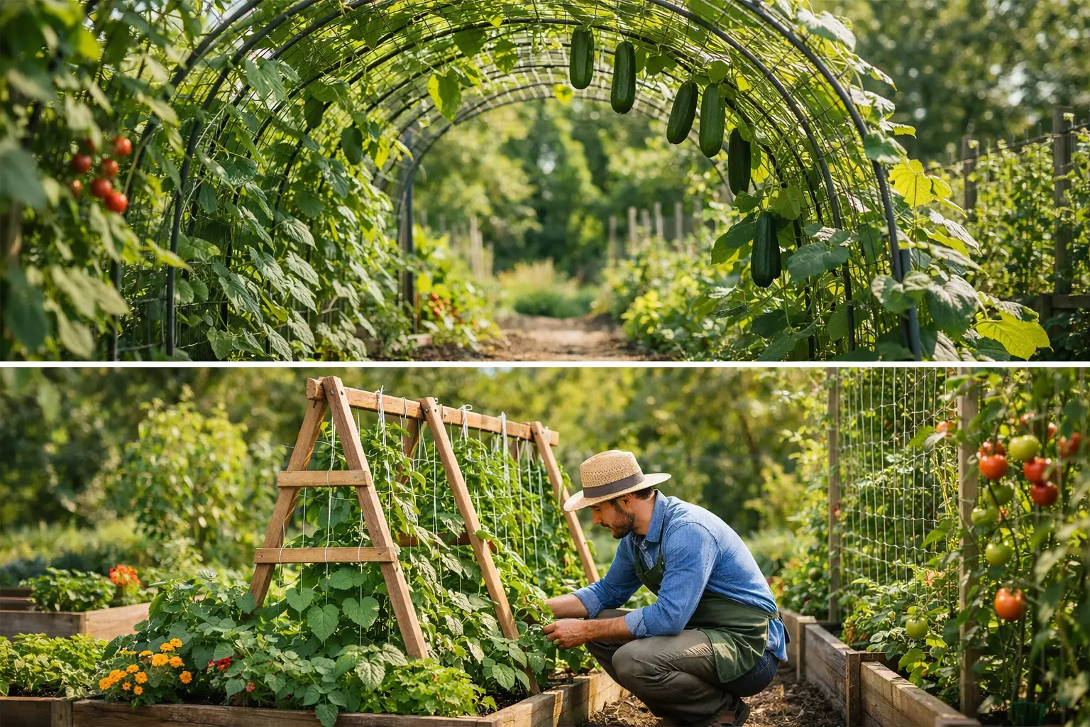 10 Vegetable Trellis Ideas for Healthier Harvests