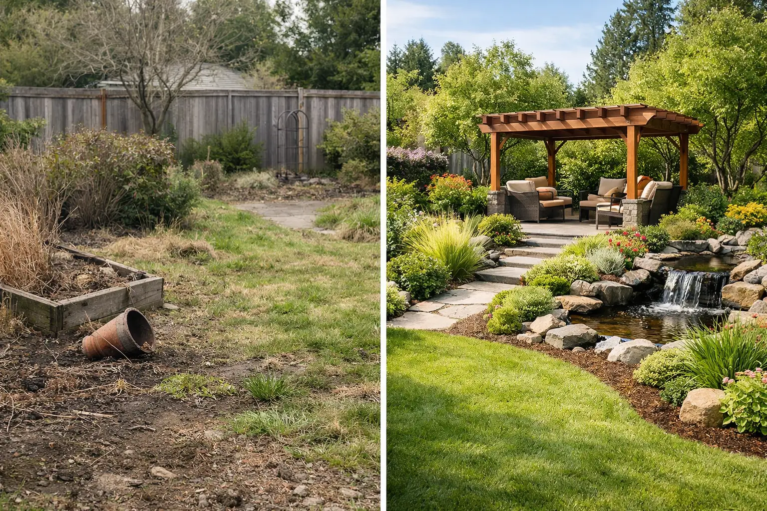 A Natural Before and After Garden Makeover Plan