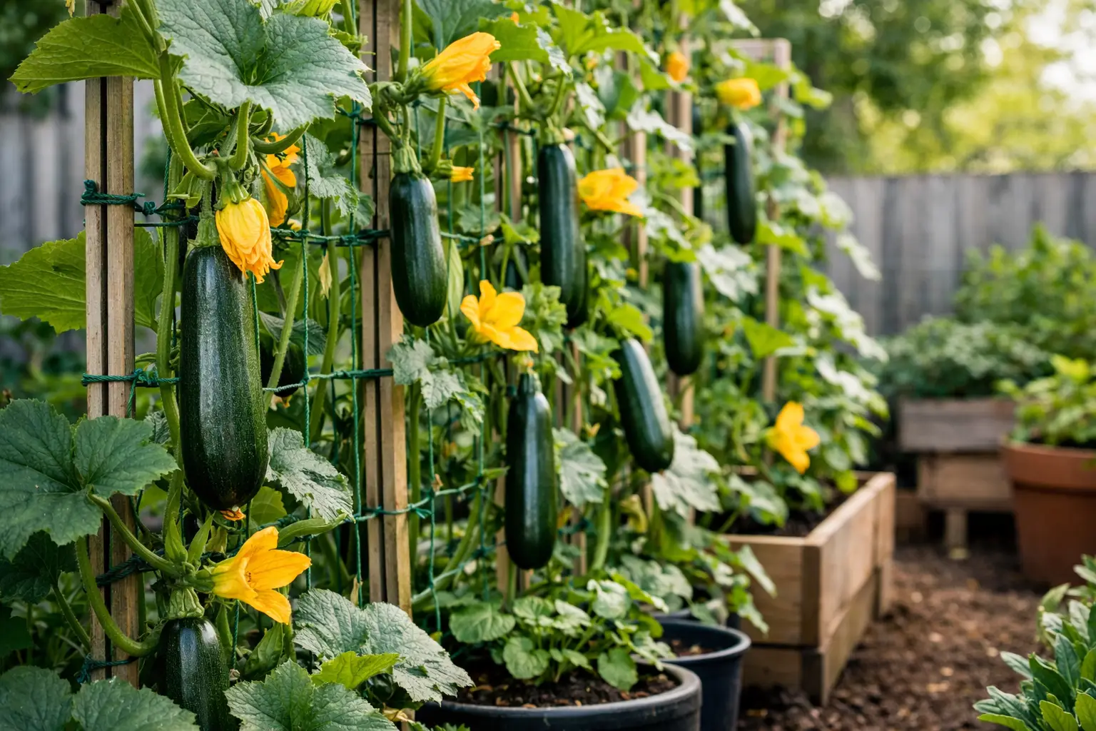 How to Grow Zucchini Vertically in Small Spaces